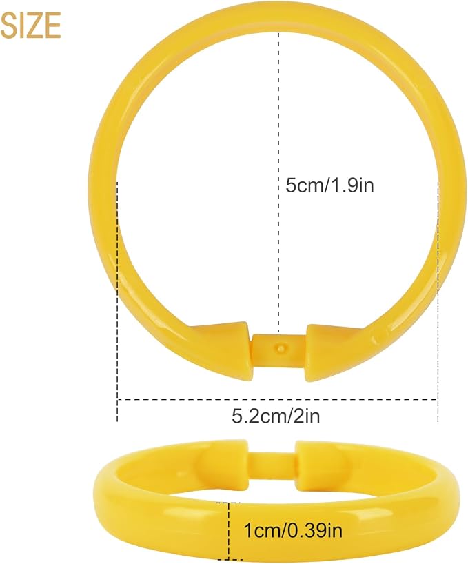 Yellow Shower Curtain Hooks - Image 4