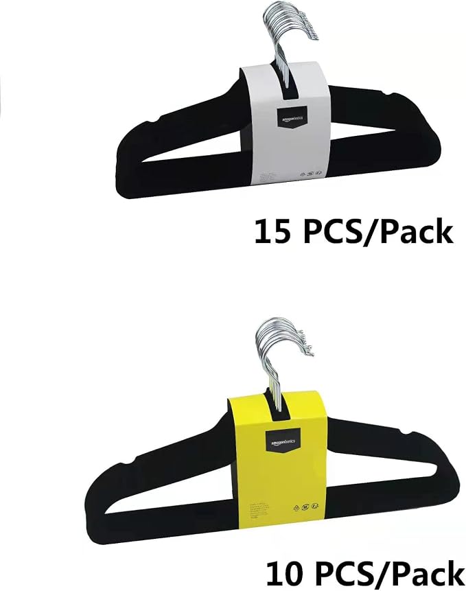 Amazon Basics Slim Velvet Non-Slip Space Saving Suit Clothes Hangers, Closet - Image 4