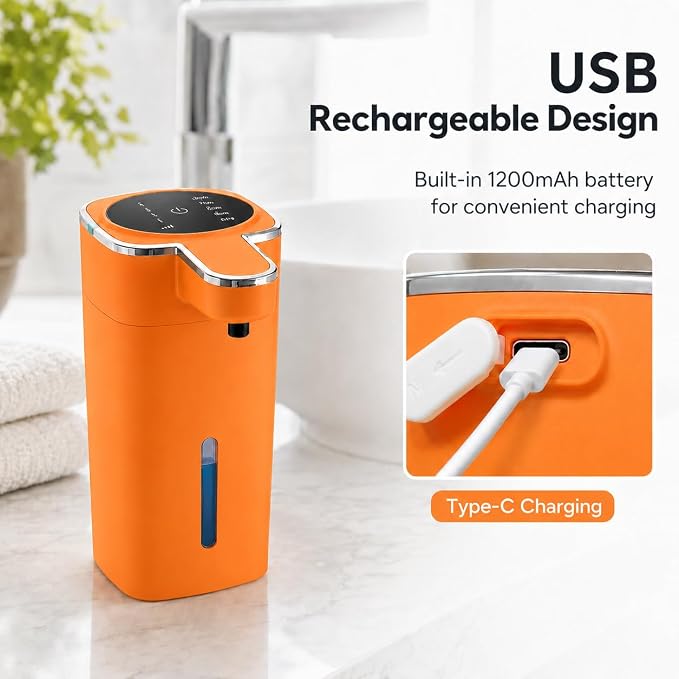 Automatic Liquid Soap Dispenser Touchless, USB Rechargeable | 14.2 oz Hand Soap - Image 5