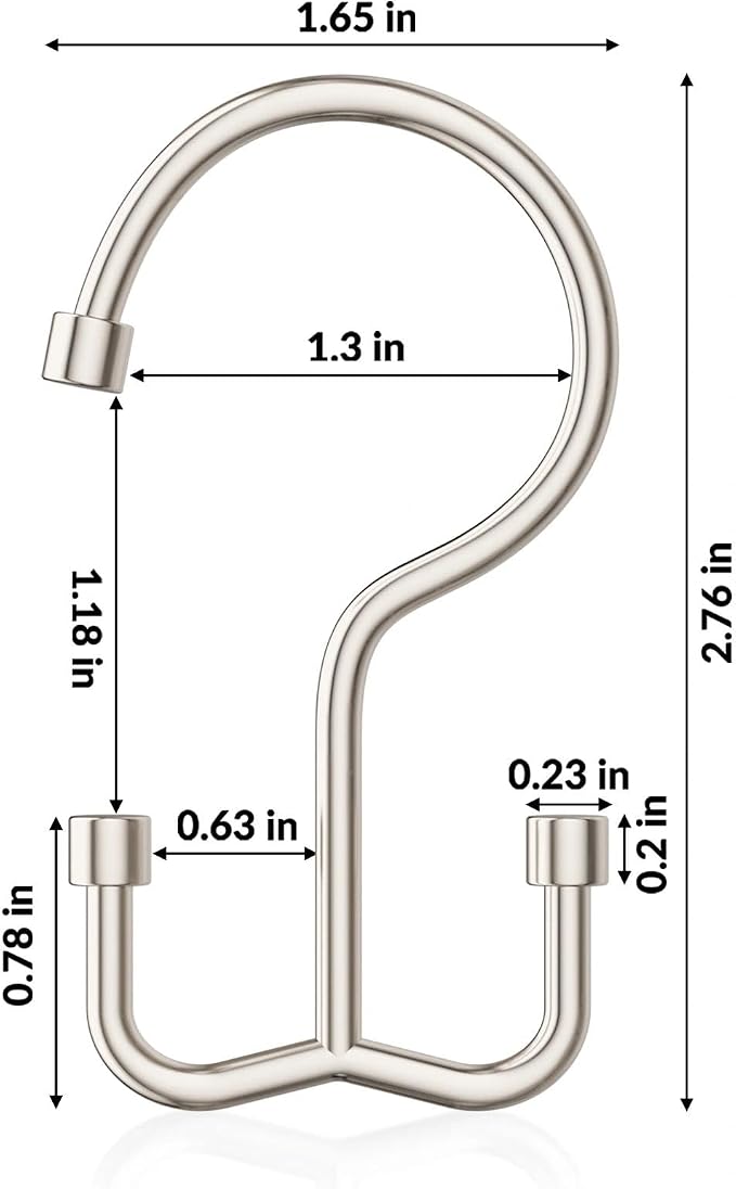 Shower Curtain Hooks, Shower Curtain Rings, Metal Shower Curtain Hangers Rust - Image 3