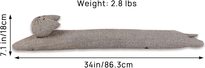 34 Inch 3LB Heavy Duty Under Door Draft Stopper, Decorative Soundproof Door - Image 2