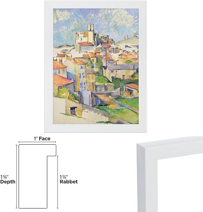 Creative Mark Gotham Gallery Canvas Frame - White 11x14-3 Pack Open Back Frame for Heavy Duty Canvases Paintings Without Glass or Backing - 1-5/8" Depth, 1-3/8" Rabbet - Pre-Assembled, Made in USA