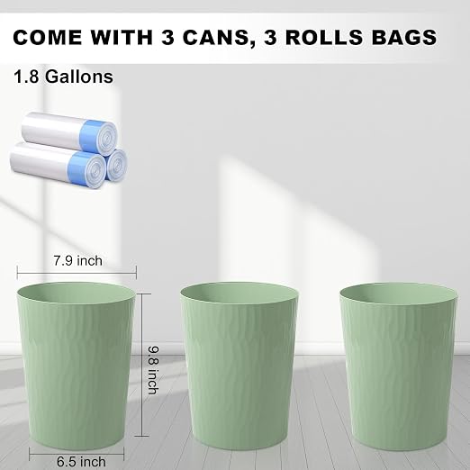 UUJOLY Small Bathroom Trash Can - Image 2