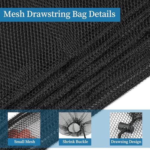 6 Pack Mesh Bag Drawstring for Storage, 23 x 35 Inch Net Bags - Image 3