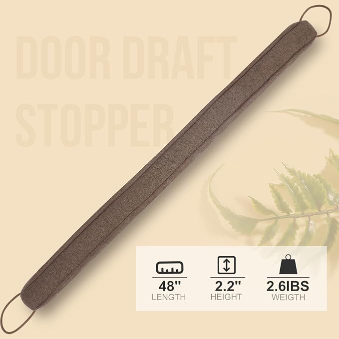 KAKICLAY 48 Inch Draft Stopper for Bottom of Doors and Windows, Heavy Duty - Image 6