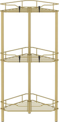 HuggieGems Metal Floor Standing Corner Shower Caddy, 3 Tier by HuggieGems