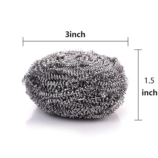 KTOJOY 6 Pack Stainless Steel Wool Scrubber, Scouring Pads - Image 2