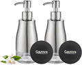 Gaussra 2 Pack Soap Dispenser - 11 OZ / 320 ML | Stainless Steel Case Glass by Gaussra