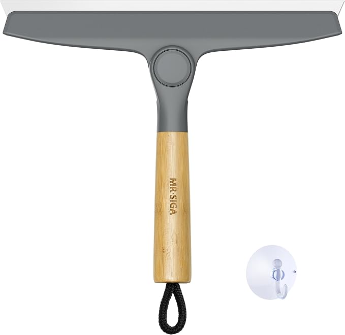 MR.SIGA Silicone Squeegee for Shower Door, 10 inch, showers and glass surfaces by MRSIGA