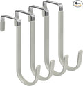 FYY Over the Door Hooks, Single-Hanger 4 Pack, Fits Doors 1 3/8" Grey | Heavy by FYY
