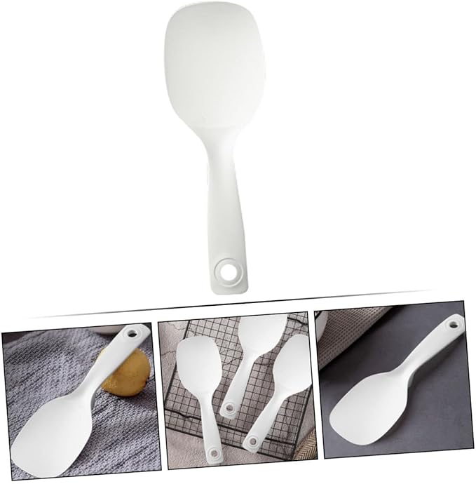 Non-Stick Rice Spoon Rice Paddle Kitchen Cooker Spatula Lightweight Food Grade Plastic Scoop 7.87 Inch