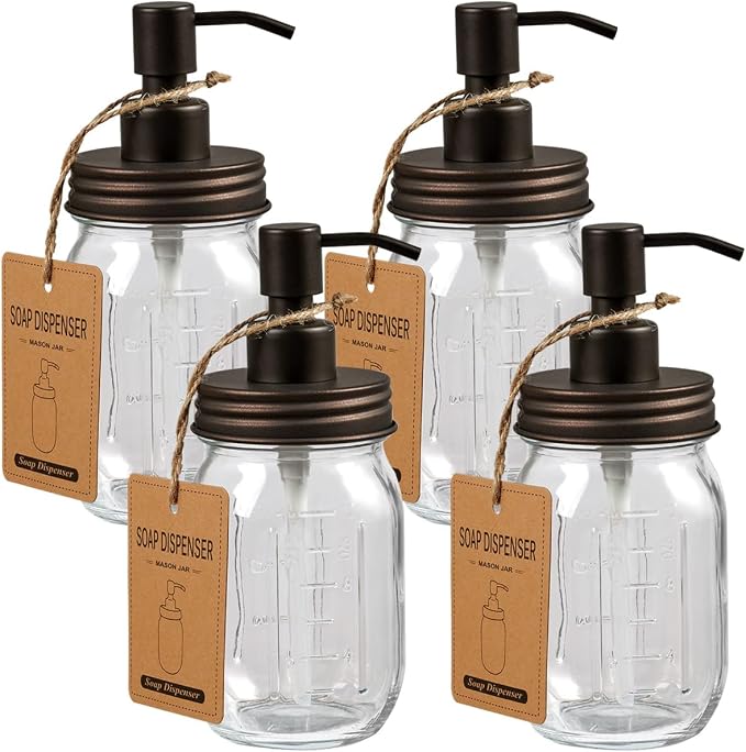 Amolliar Mason Jar Liquid Soap Dispenser, Lotion Dispenser | Rustproof by Amolliar