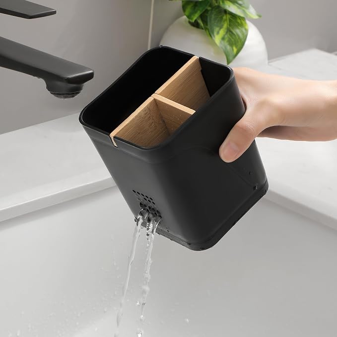 Electric Toothbrush Holder Tooth Brush and Toothpaste Organizer, Drainage Holes - Image 5