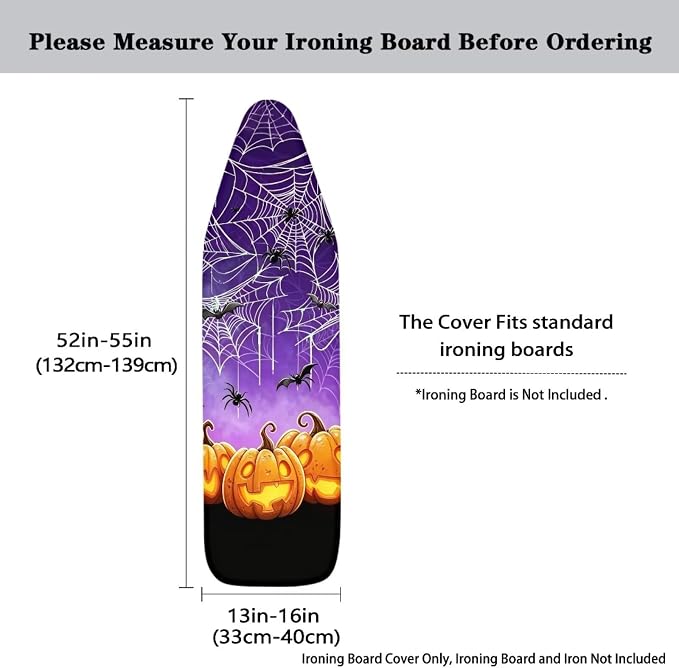 Halloween Pumpkin Ironing Board Cover and Pad 15x54 Inch Standard Size Iron - Image 5