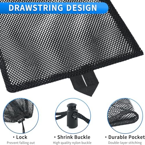 10 Pcs Mesh Drawstring Bag 10.5" x 14" - Image 2