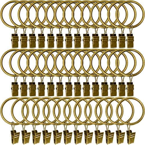 LLPJS 40 Pack Metal Curtain Rings by LLPJSCurtainRingsClipHooks
