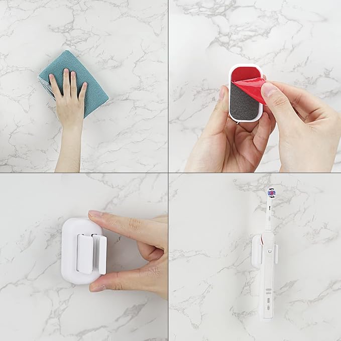 2 PCS Toothbrush Holder Wall Mounted - Image 6