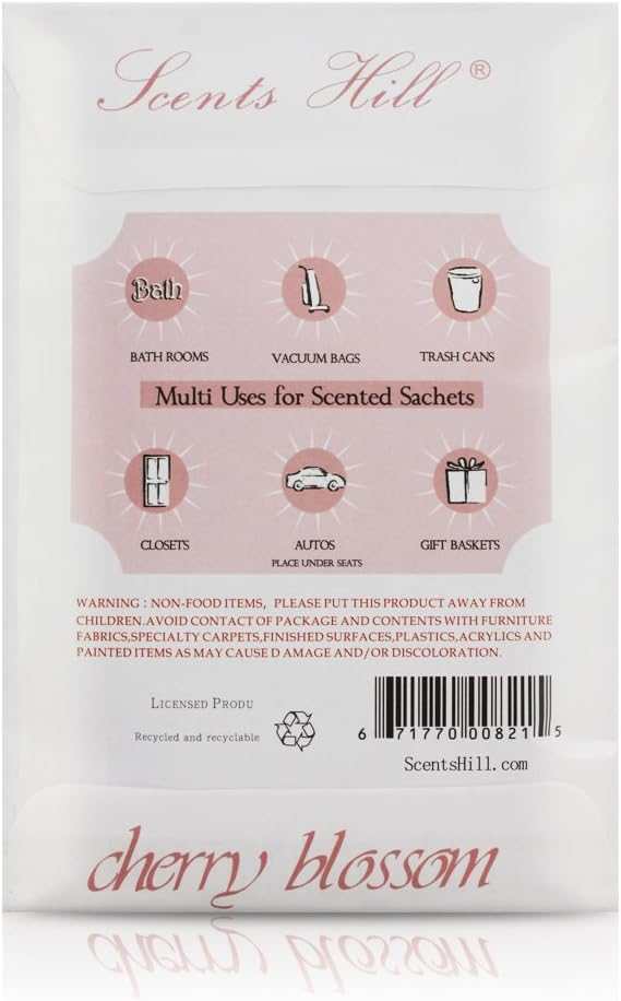 Fragrance Scented Sachet for Home Cherry Blossom 12pcs - Image 3