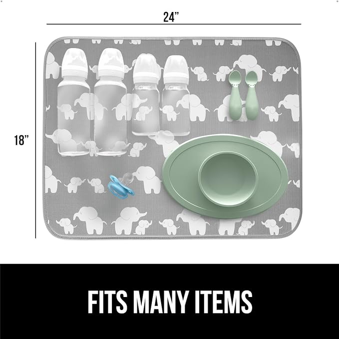 GORILLA GRIP Ultra Water Absorbent Microfiber Dish Drying Mat, 18x24 2 PK - Image 6