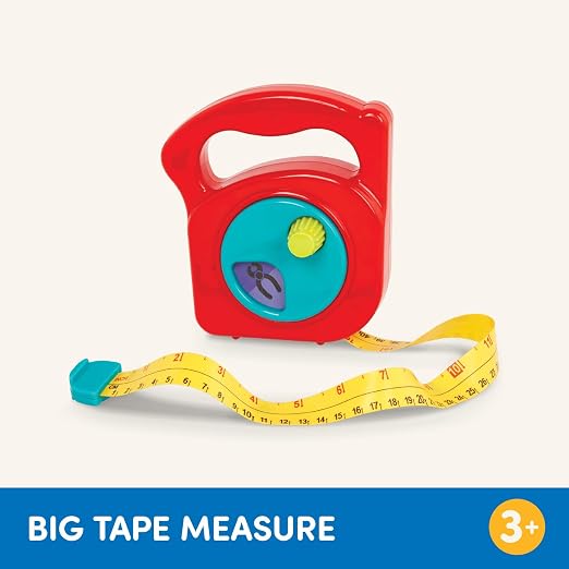 Battat Big Tape Measure Toy, Working Reel, Easy-Hold Handle Tool, 1 Piece - Image 6