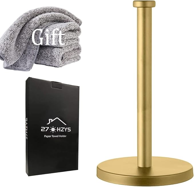 Gold Paper Towel Holder, Paper Towel Holder Countertop, Paper Towel Holder by Unknown