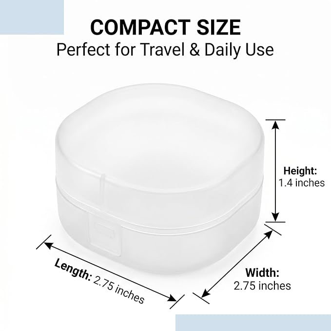 2 Pcs Portable Cotton Round Holder, Small White Plastic Cotton Pad Dispenser - Image 2