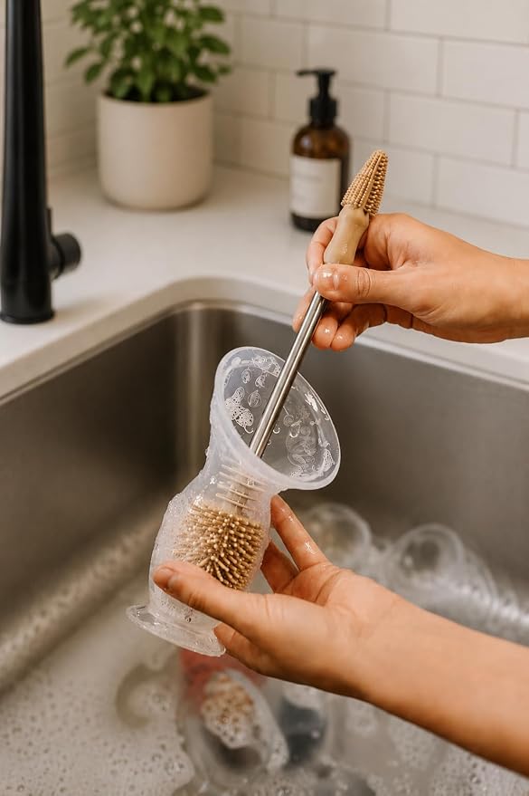 Haakaa Food-Grade Silicone Double-Ended Cleaning Brush | Household Cleaning - Image 2