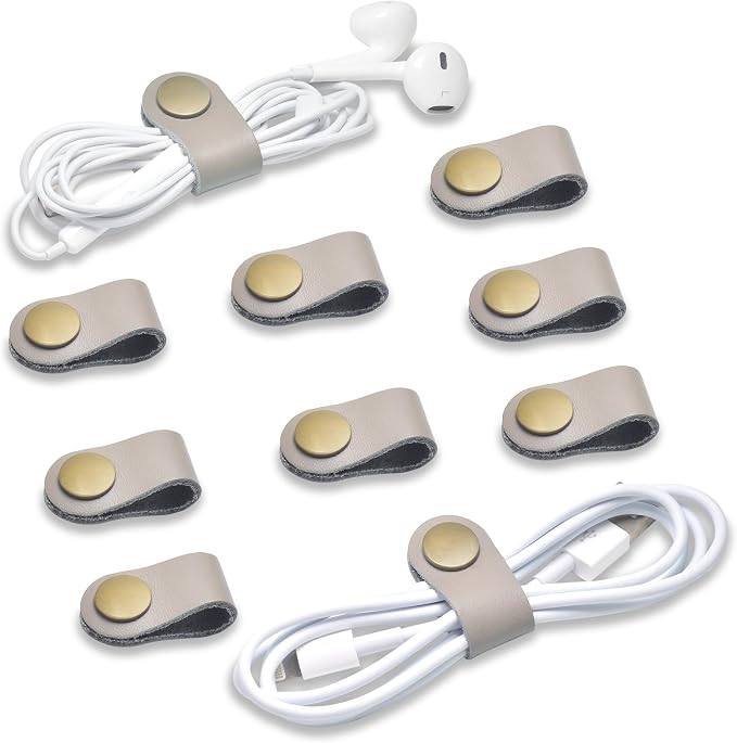 CAILLU Leather Cord Organizer, Cable Ties by CAILLU