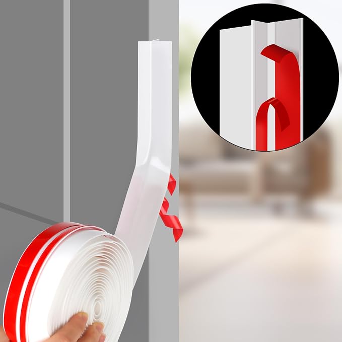 Benory T-Shaped Silicone Door Weather Stripping, energy loss, and outside noise - Image 3
