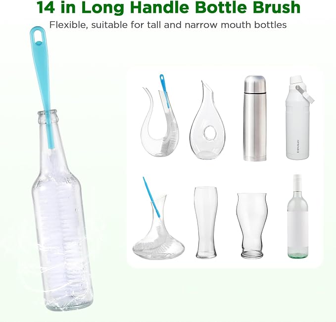 OUTXE 6 Pack Bottle Brush Cleaning Set, 5-in-1 Cup Cleaner Brush | - Image 4