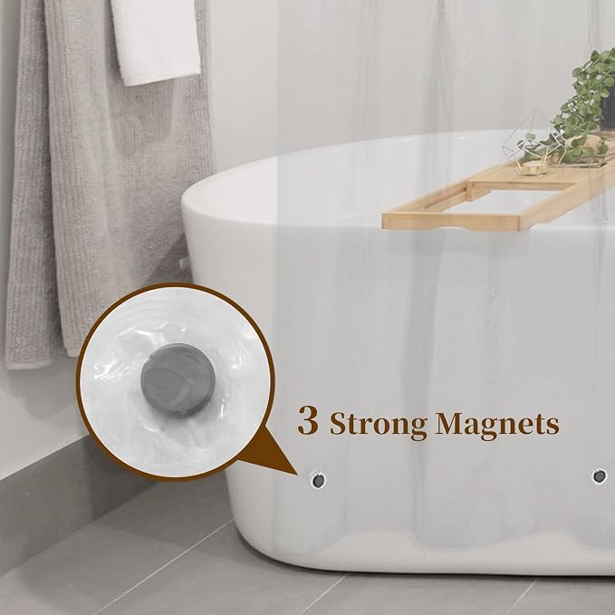 Barossa Design Super Long Clear Shower Curtain Liner, 72 Wide x 108 Height - Image 7