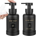 Luxspire Glass Foaming Soap Dispenser 15oz Hand Soap Bottle, 2 Pack | Anti-drip by Luxspire