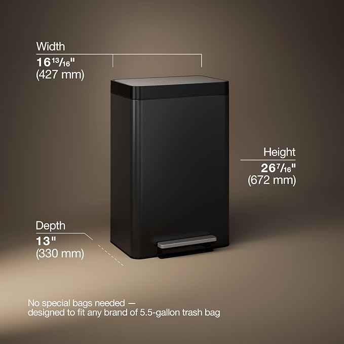 KOHLER K-20956-BST Dual Compartment Step Trash Can - Image 3