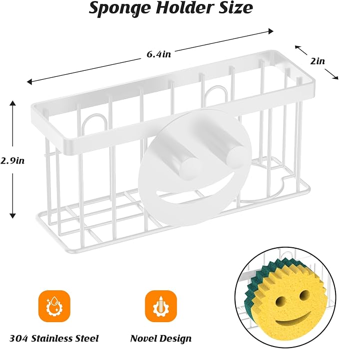 Sponge Holder Smiley Face, Sink Organizer - Image 2