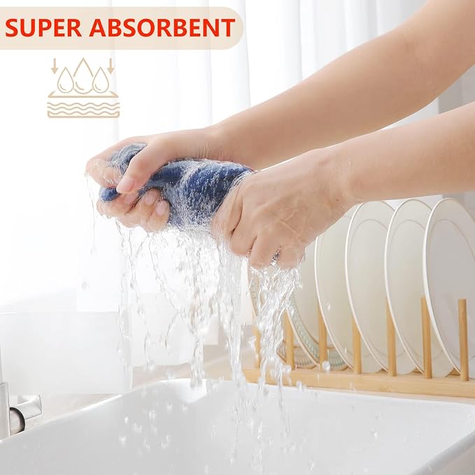 Homaxy 100% Cotton Waffle Weave Kitchen Dish Towels 12-Pack, Ultra Soft - Image 3