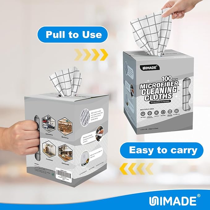 UNIMADE Microfiber Cleaning Cloths, 100 Sheets Kitchen Towels & Dish Cloths - Image 7
