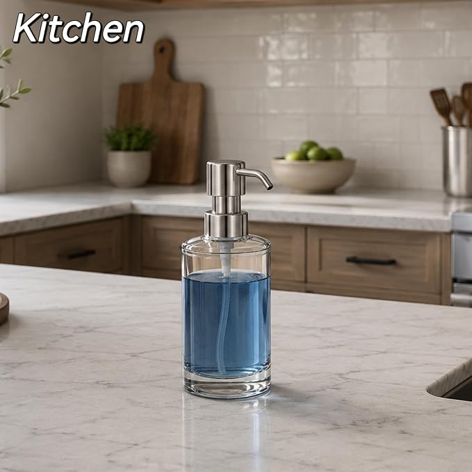 Clear Plastic Dish Soap Dispenser, 10 oz Pump Bottle - Image 8