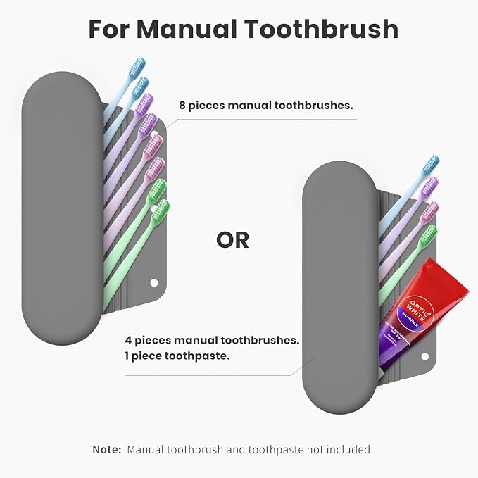 Silicone Electric Toothbrush Travel Case, Manual Toothbrush Travel Cover - Image 3
