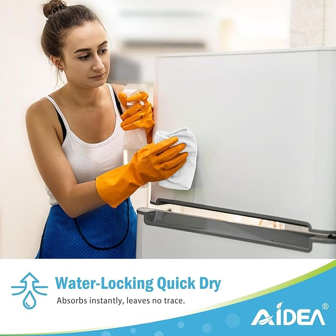 AIDEA Microfiber Cleaning Cloth White-400PK, Soft Microfiber Towels - Image 6