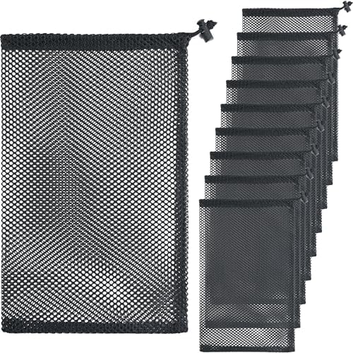 10 Pcs Mesh Drawstring Bag 9" x 12" by BOJITEXS