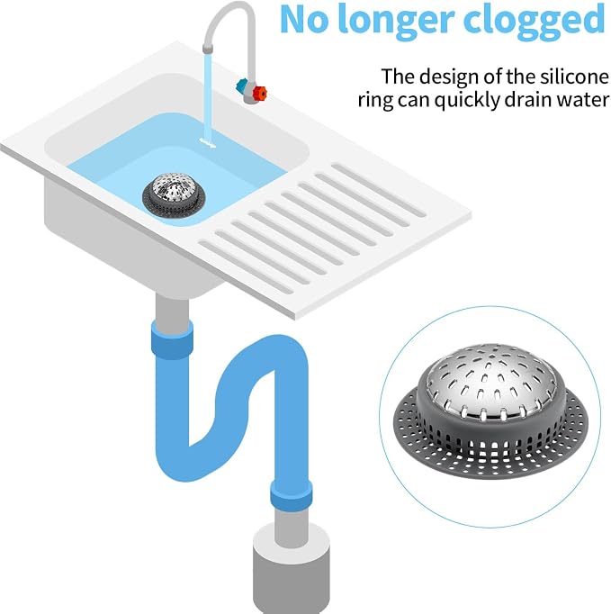 Aluvor Bathtub Drain Hair Catcher Shower Drain Cover Sink Drain Protector | - Image 4