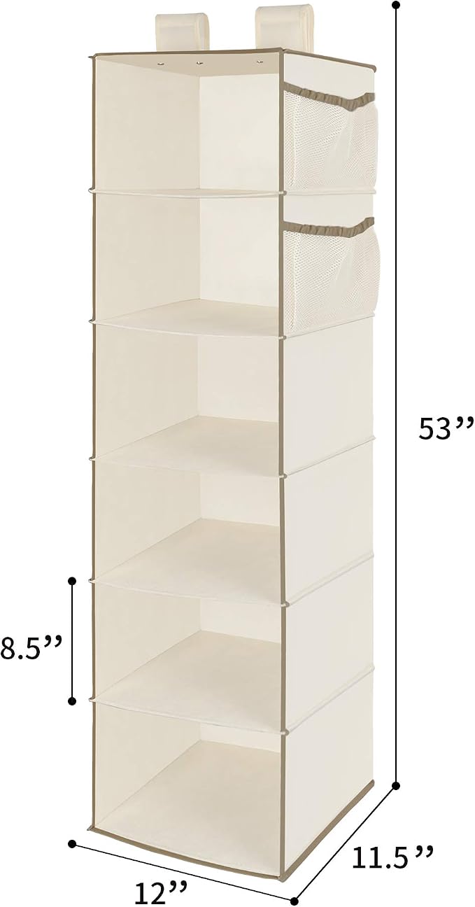 MAX Houser 6 Tier Shelf Hanging Closet Organizer - Image 3