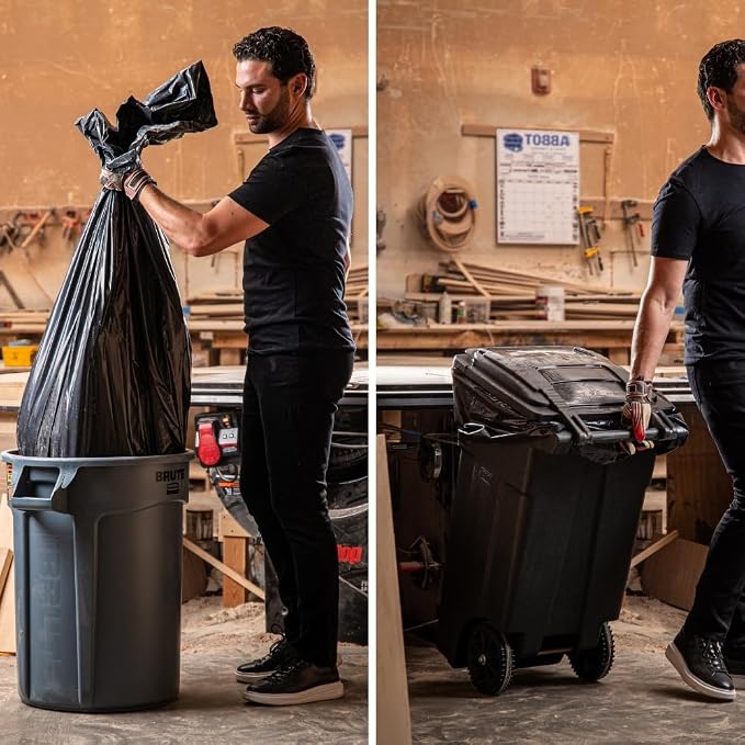 Plasticplace 95-96 Gallon Heavy Duty Black Trash Bags - Image 4