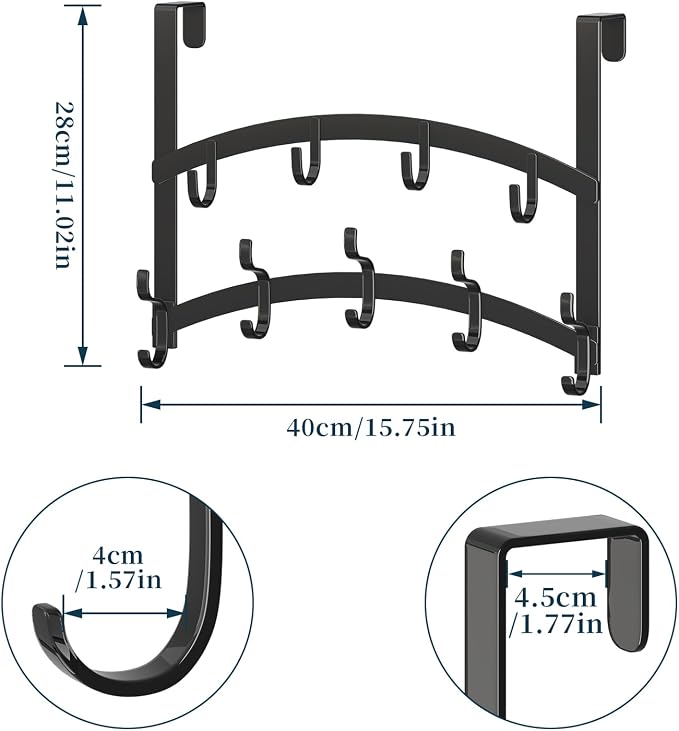 Consumest Over the Door Hooks Organizer - Image 5