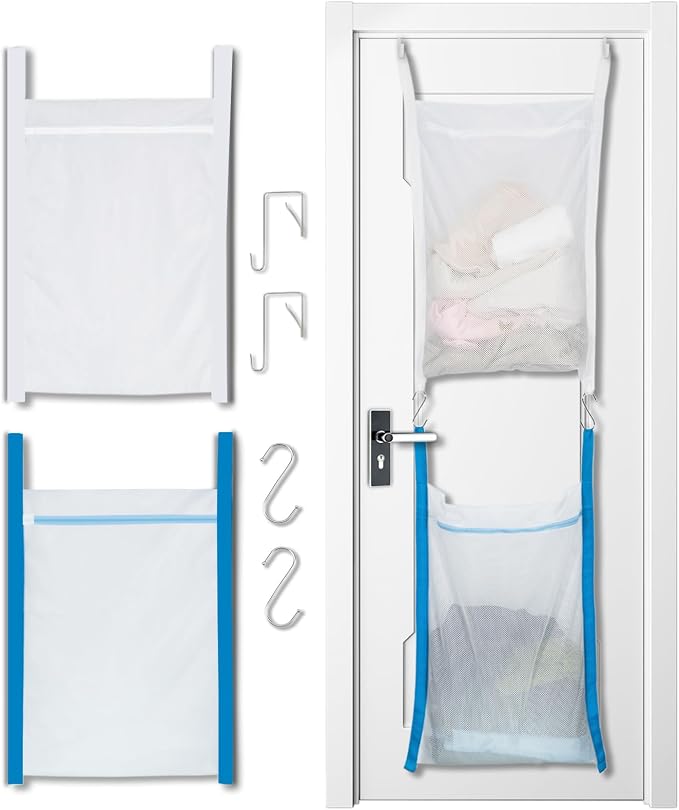 Over Door Large Mesh Laundry Hamper Bag - Image 6