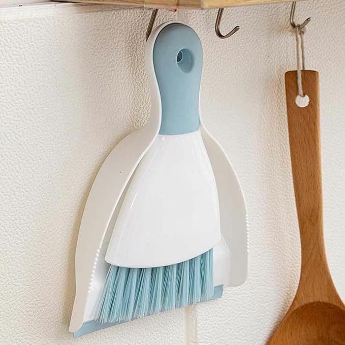 Dust pan Broom Brush Dustpan Small Broom and Dustpan Set（Light Blue - Image 5