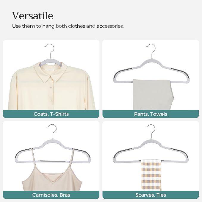 SONGMICS Clothes Hangers, Space-Saving | Plastic Coat Hangers, Heavy Duty - Image 4