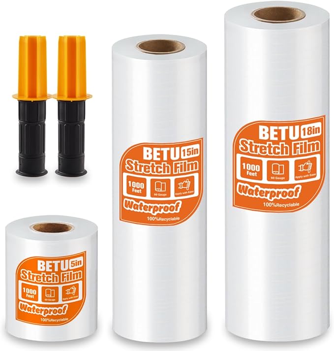 Stretch Film Shrink Wrap Complete Moving Kit x 1000 Ft by BETU