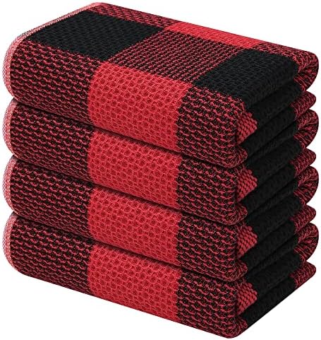 Mordimy Cotton Waffle Weave Kitchen Towels, 4 Pack by Mordimy