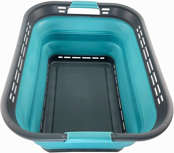 SAMMART 42L Collapsible Plastic Laundry Basket by SAMMART